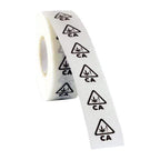 California Clear Universal THC! Symbol Square Compliance Labels (Roll of 1,000)