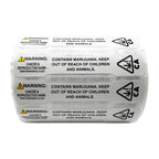 California PROP 65 Tamper Evident Universal THC ! Marijuana Symbol Labels