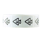 California Universal THC! Symbol Square Compliance Labels - White