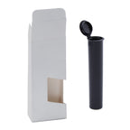 Child-Resistant Vape Cartridge Tube with Paper Box White / Black / Single Unit (Less Than Box Qty)