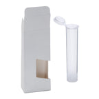 Child-Resistant Vape Cartridge Tube with Paper Box White / Clear / Single Unit (Less Than Box Qty)