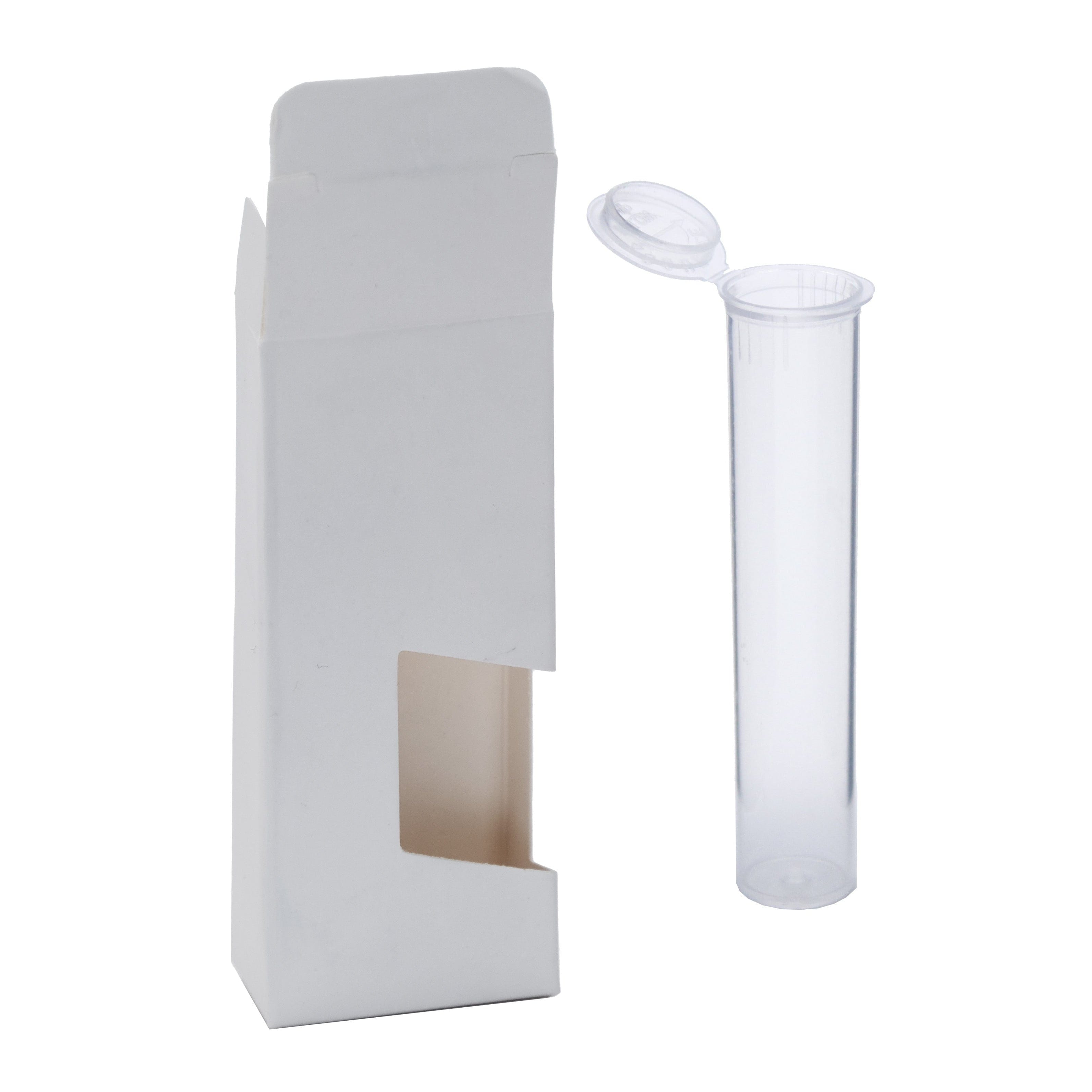 Child-Resistant Vape Cartridge Tube with Paper Box White / Clear / Single Unit (Less Than Box Qty)