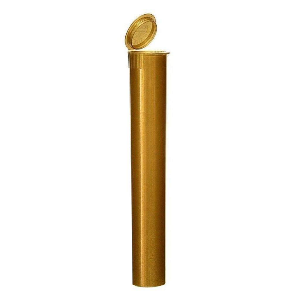 Clearance Opaque Squeeze Top Child-Resistant Pre-Roll Tube | 116 mm Gold / Box of 1000 (Clearance Pricing)