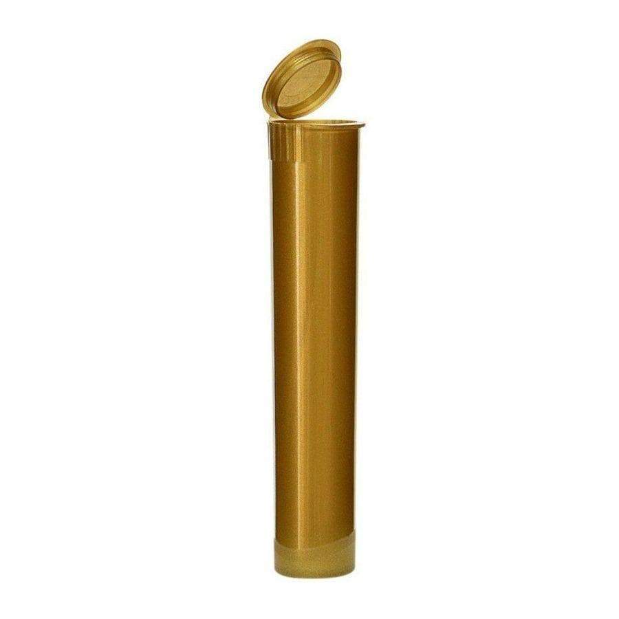 Clearance Squeeze Top Child-Resistant Pre-Roll Tube | 94mm Gold / Box of 1000 (Bulk Pricing)