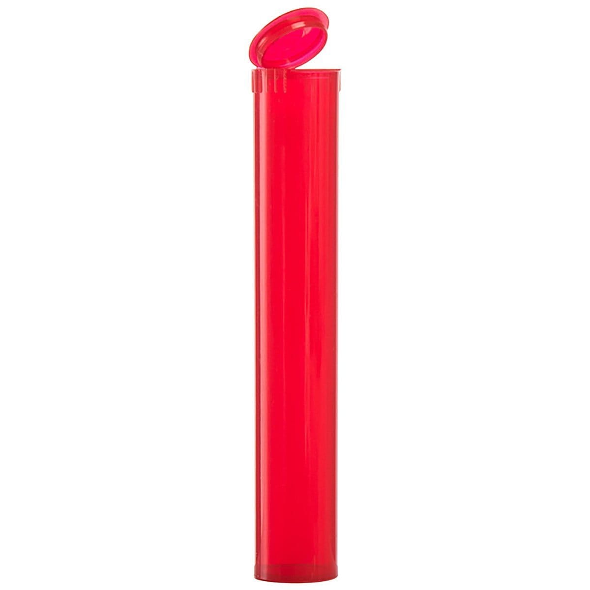 Clearance Translucent Squeeze Top Child-Resistant Pre-Roll Tube | 116 mm Translucent Red / Single Unit