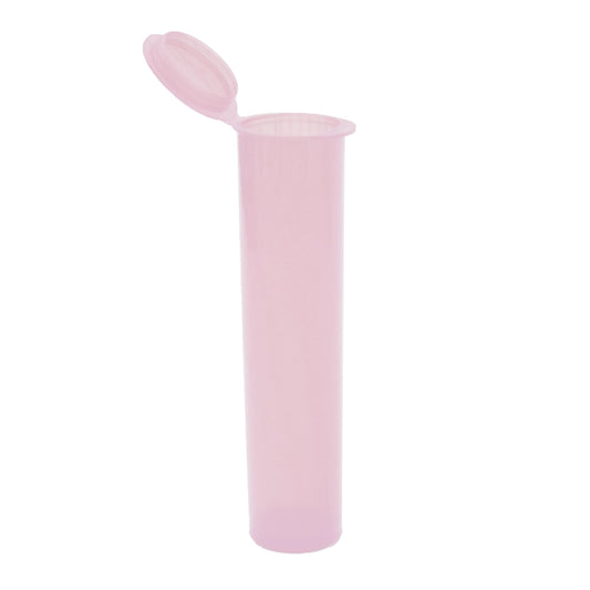 Clearance Translucent Squeeze Top Child-Resistant Pre-Roll Tube | 78 mm Translucent Pink