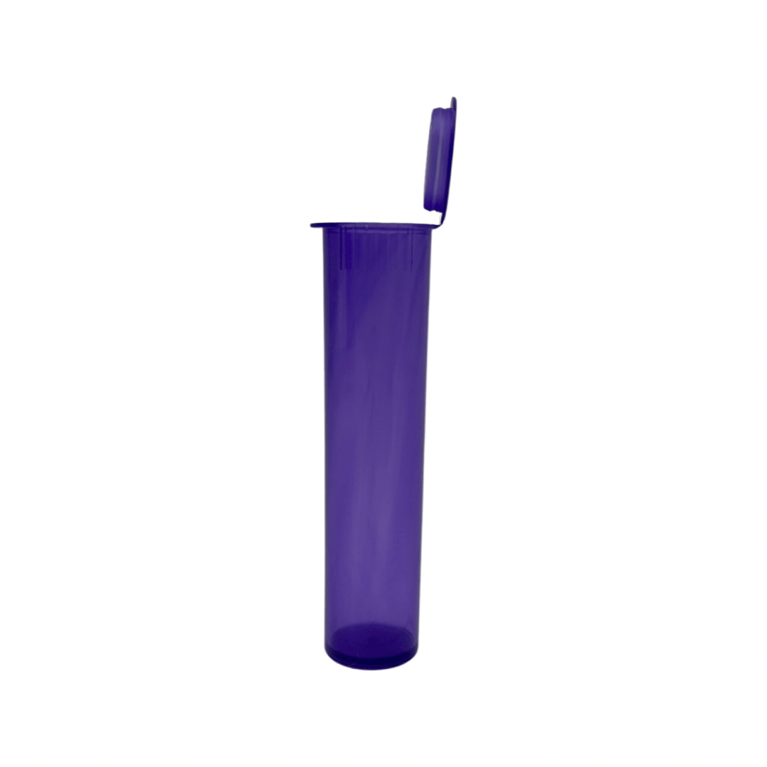 Clearance Translucent Squeeze Top Child-Resistant Pre-Roll Tube | 78 mm Translucent Violet