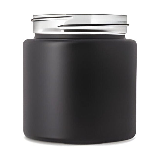 eBottles Frosted Glass Child-Resistant Straight Sided Jar | 30 dram Matte Black