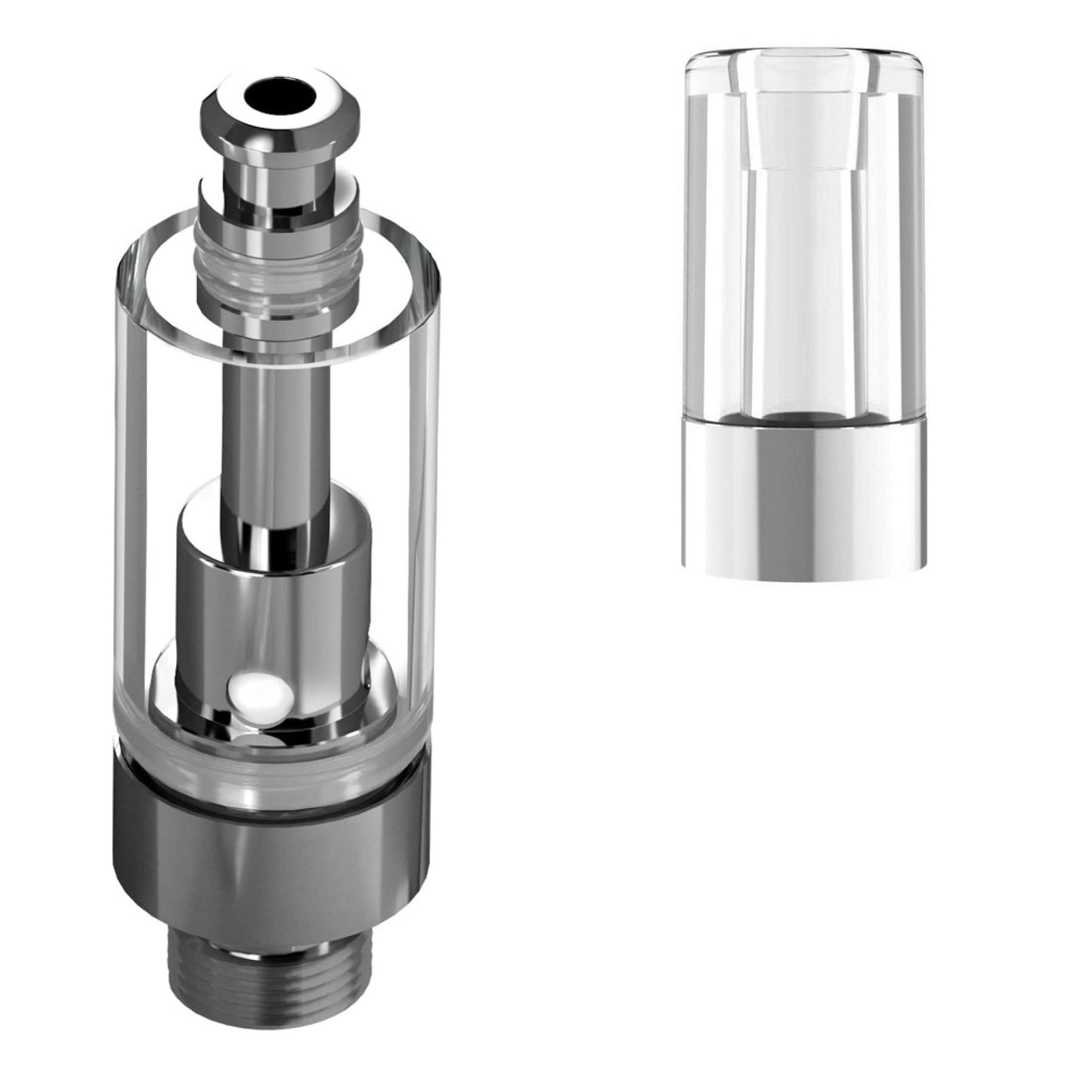 Good Carts Glass Cartridge (0.5ml, 2.0mm) with Mouthpiece Plastic Barrel Clear / Bundle of 100