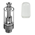 Good Carts Glass Cartridge (1.0ml, 2.0mm) with Mouthpiece Plastic White Bullet / Bundle of 100