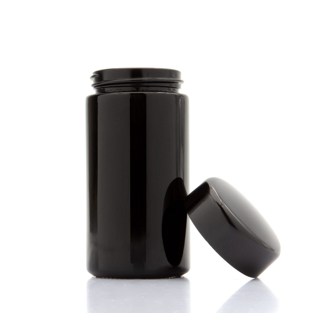 Grand Puff 100ml Violet Glass Jar with Matching Glossy Cap