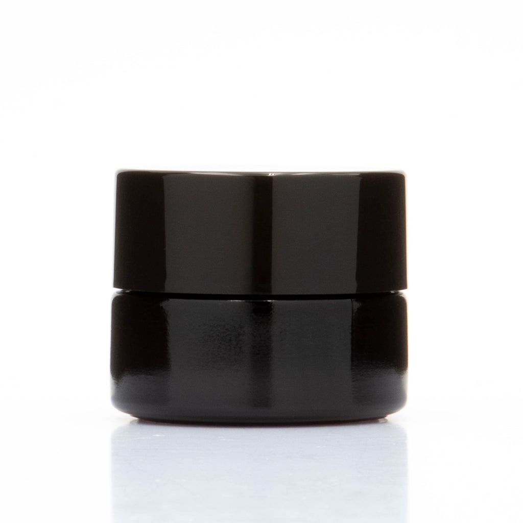 Grand Puff™ 5ml - 7ml Violet Glass Concentrate Jar with Matching Glossy Cap