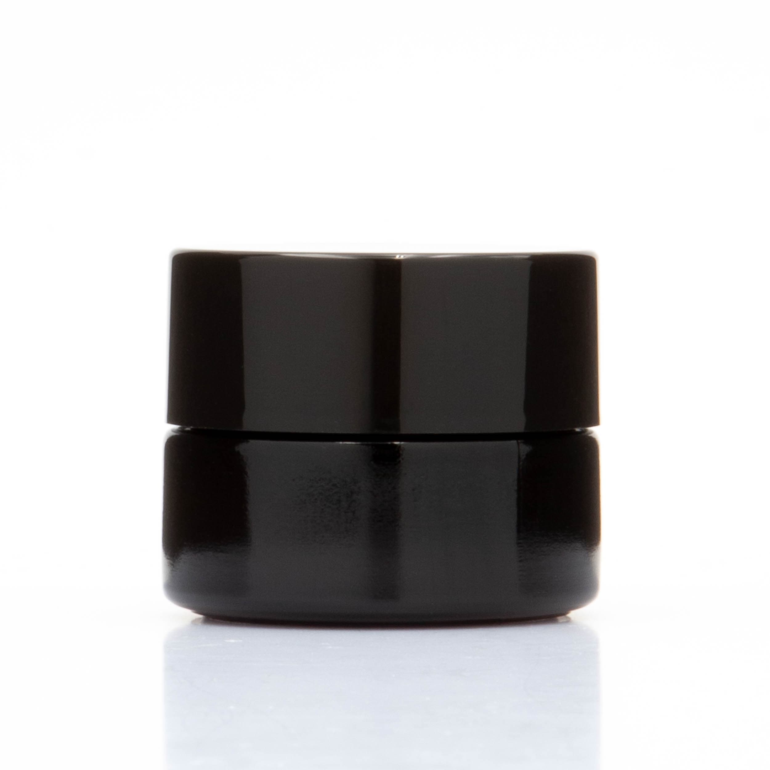 Grand Puff™ 5ml - 7ml Violet Glass Concentrate Jar with Matching Glossy Cap