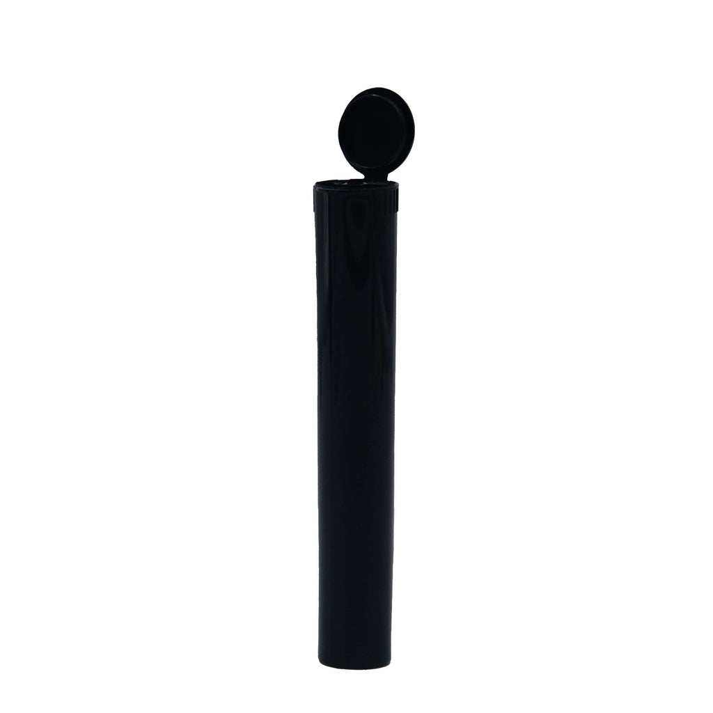 Grand Puff® Squeeze Pop Top PET Plastic Tube (109 mm) Black / Single Unit (Less Than Box Qty)