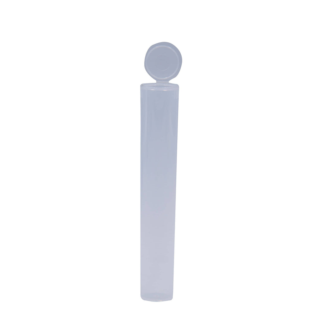 Grand Puff® Squeeze Pop Top PET Plastic Tube (109 mm) White / Single Unit (Less Than Box Qty)