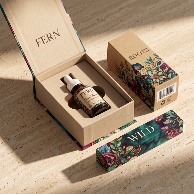 Sustainably sourced traceable packaging paper stocks available in white, raw kraft, and custom premium textures.