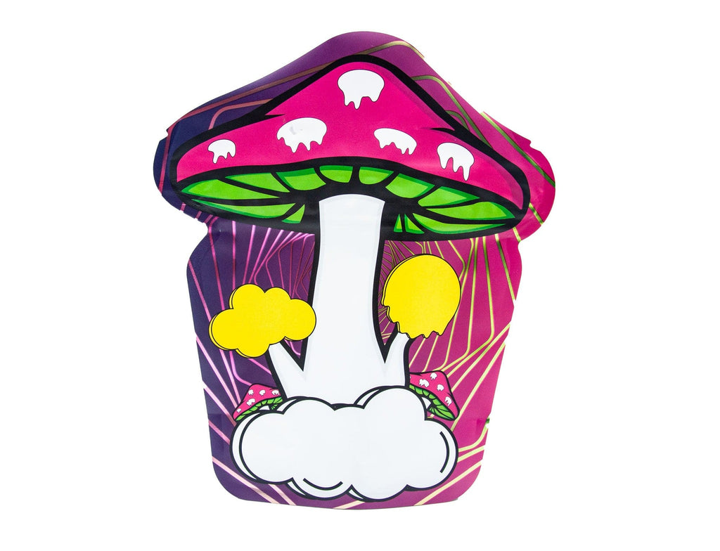 Mushroom Shaped Custom Child-Resistant Mylar Bag | Fits up to 1/4th oz.