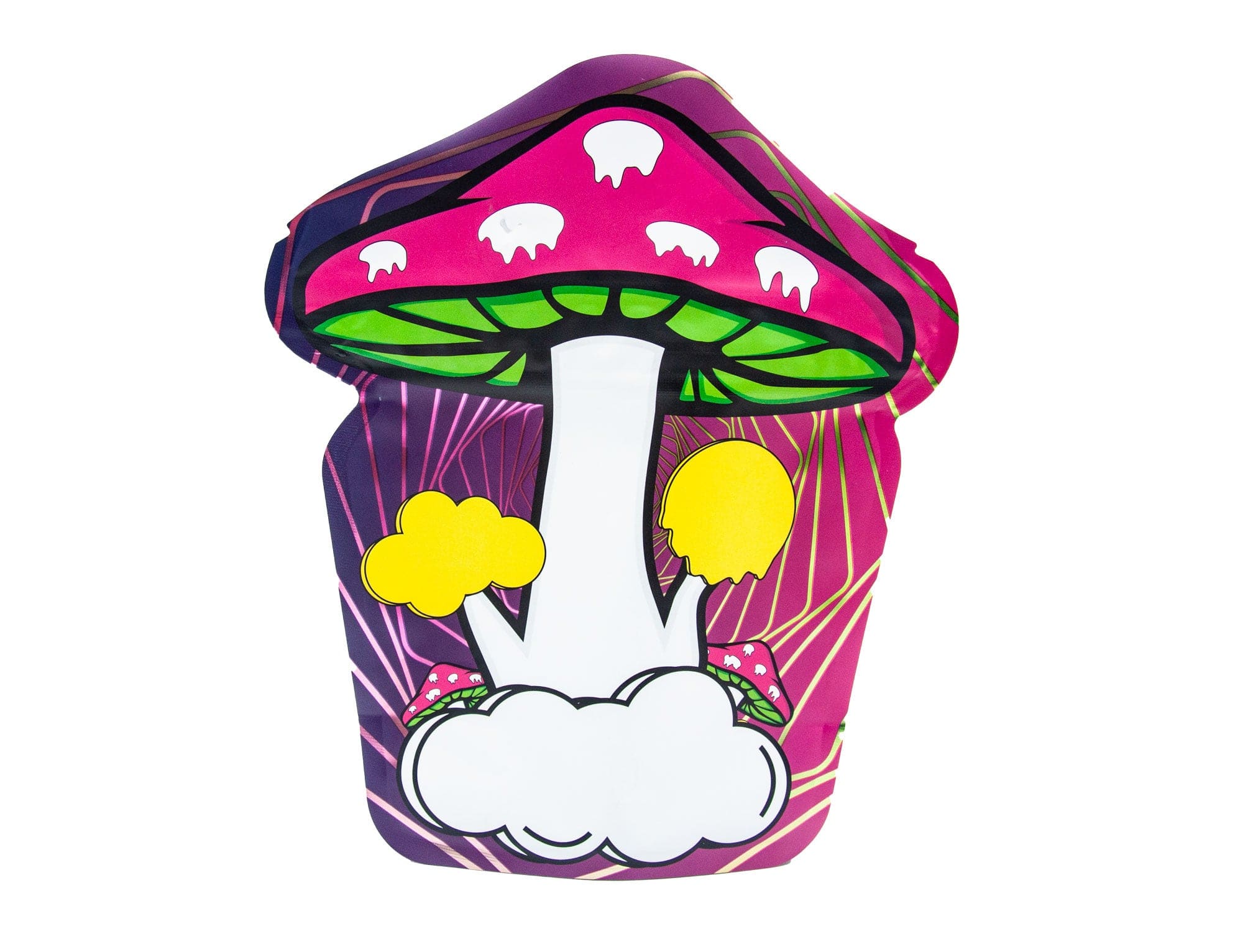 Mushroom Shaped Custom Child-Resistant Mylar Bag | Fits up to 1/4th oz.