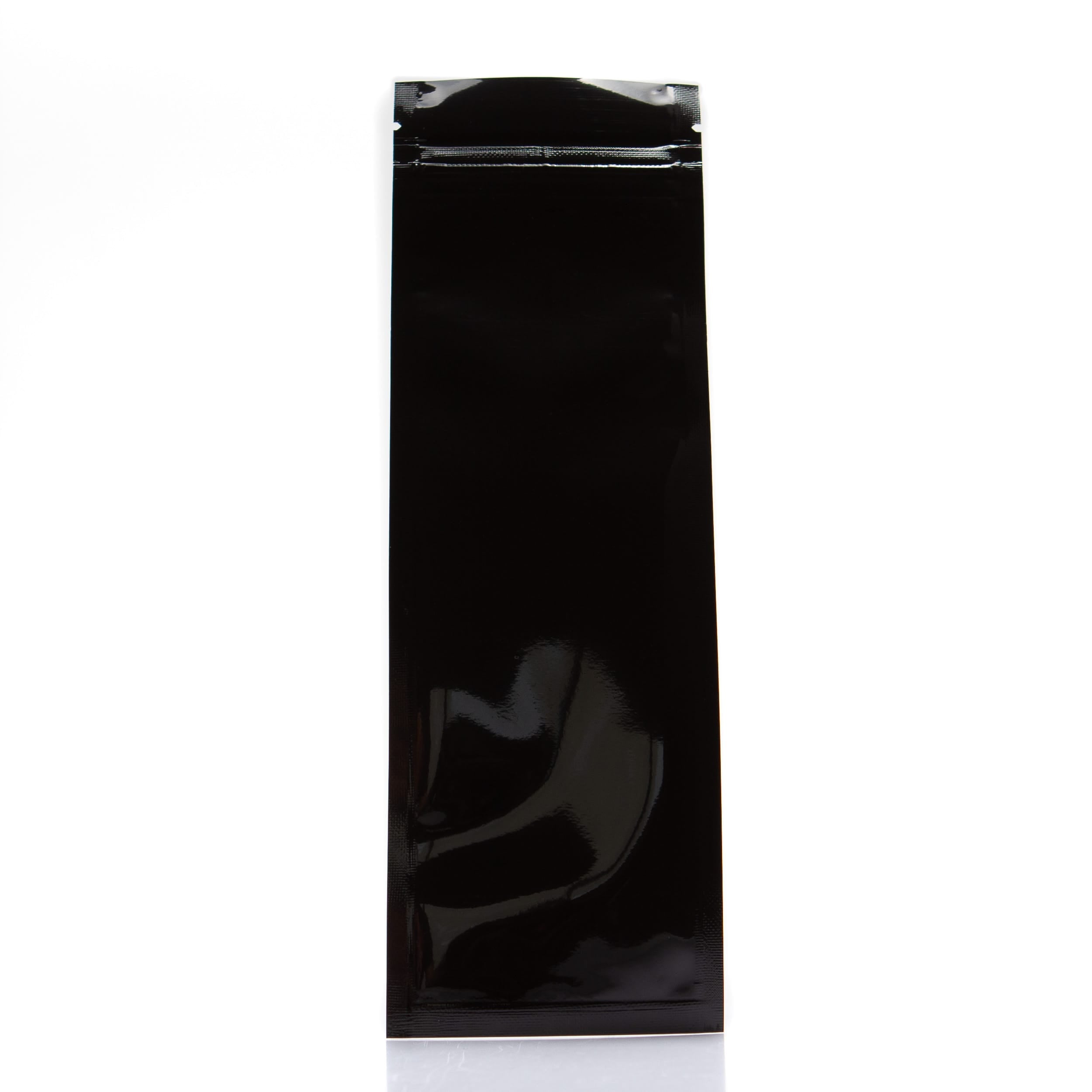 Slimline Foil Laminated Zipper Bag Black / Clear