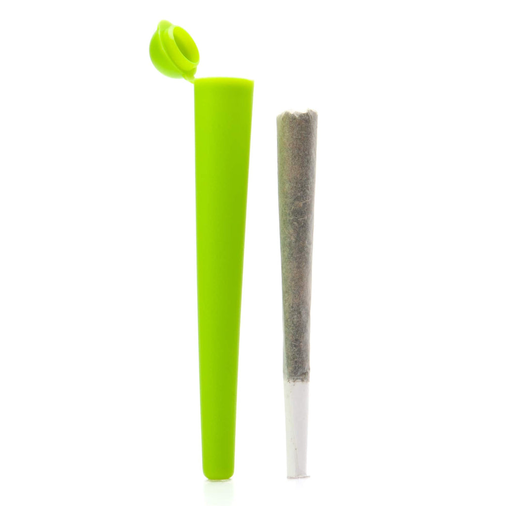 Tapered Push Top Tube Single Unit (Less Than Box Qty) / Lime Green