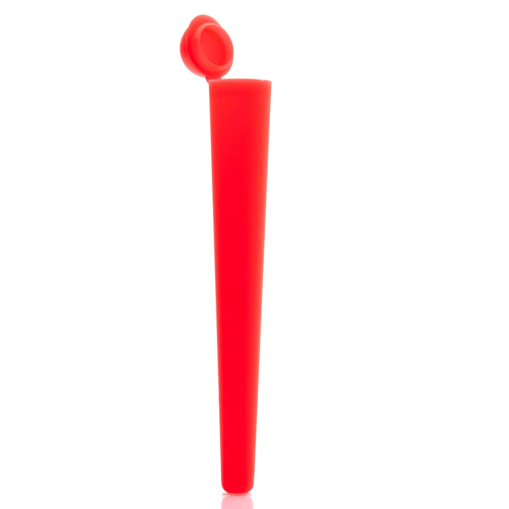 Tapered Push Top Tube Single Unit (Less Than Box Qty) / Red Orange