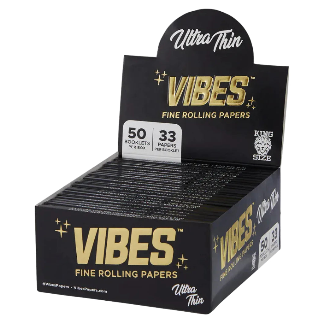VIBES King Size Papers Box of 50 Books (33 Papers/Book) Ultra thin