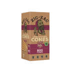 Zig Zag 70's Unbleached Bulk Cones - (800 Cone Carton)