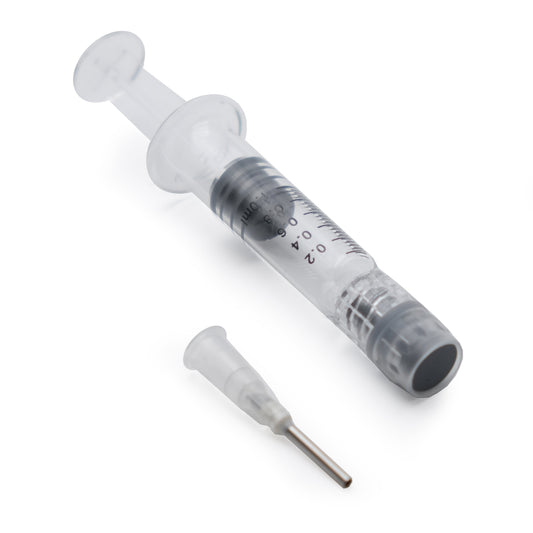 1ml Glass Syringe with Luer Lock System and Needle Clear