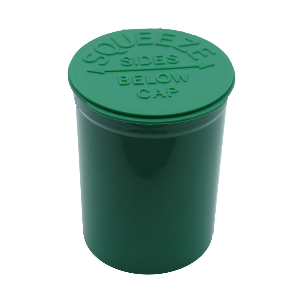 30 Dram Pop Top Child Resistant Bottles Green