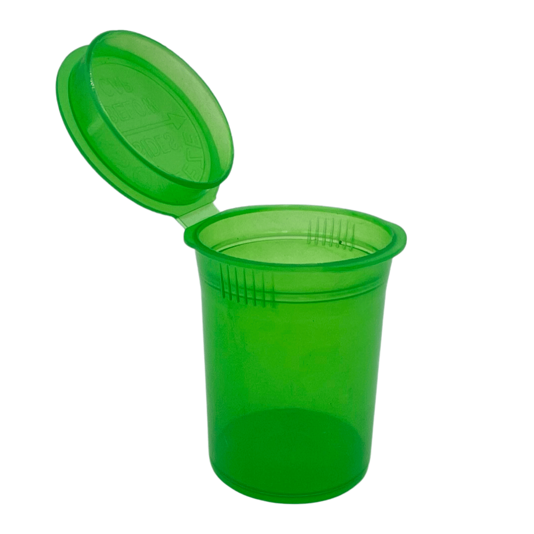 8 dram Pop Top Child Resistant Bottle Translucent Green