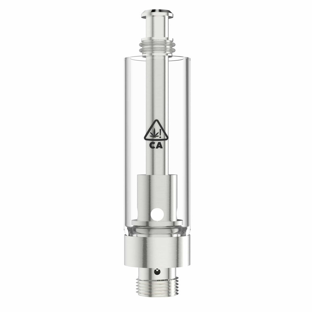 AVD Eazy-Press Glass Vape Cartridge Base with California THC Warning Icon (1.0 ml, 2.0mm, CA!)
