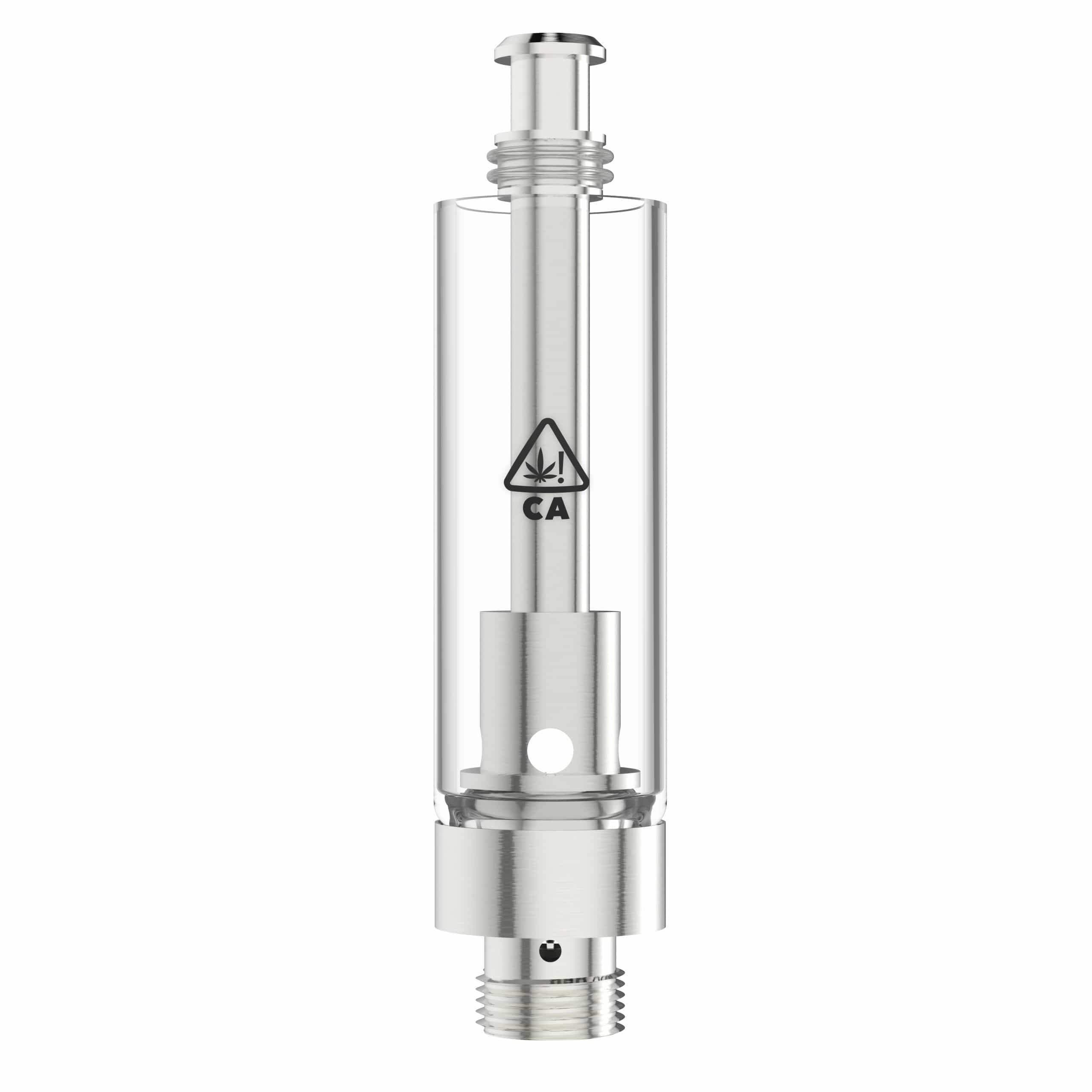 AVD Eazy-Press Glass Vape Cartridge Base with California THC Warning Icon (1.0 ml, 2.0mm, CA!)