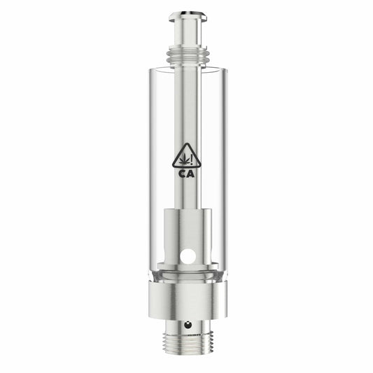 AVD Eazy-Press Glass Vape Cartridge Base with California THC Warning Icon (1.0 ml, 2.0mm, CA!)