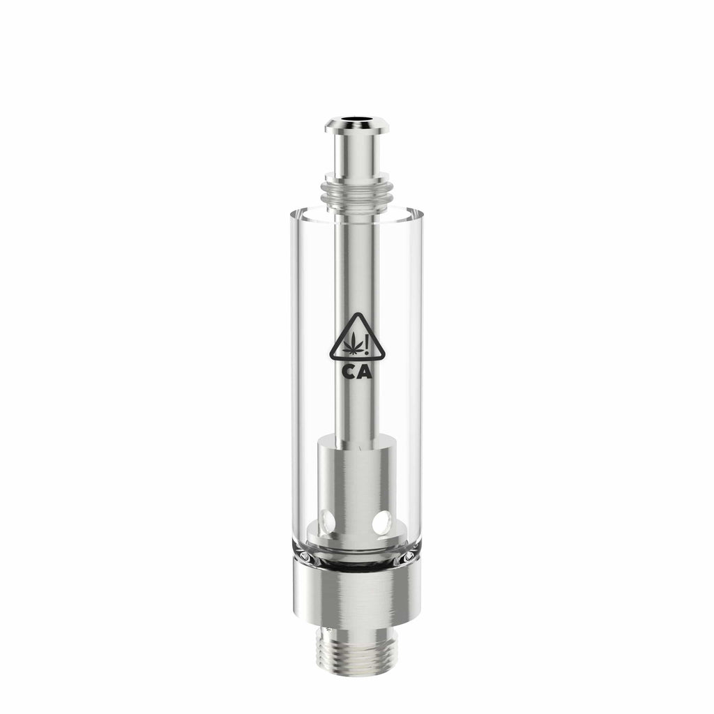 AVD Eazy-Press Glass Vape Cartridge Base with California THC Warning Icon (1.0 ml, 2.0mm, CA!)