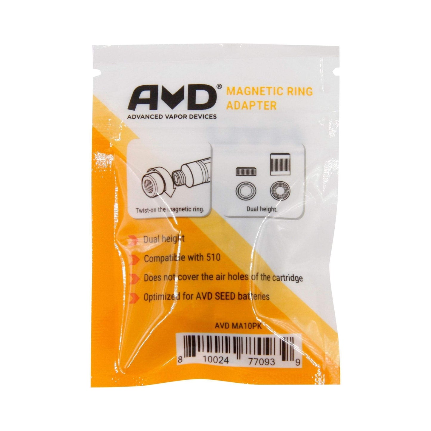 AVD Magnetic Ring Adapter for 510 Cartridges (10 pcs)