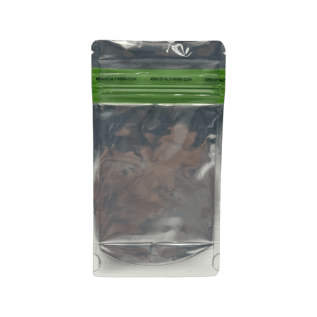 Bag King Child-Resistant Clear Front Green Zipper Bag (1/4th oz)