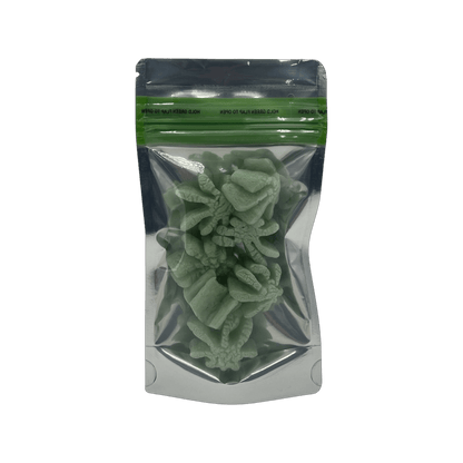 Bag King Child-Resistant Clear Front Green Zipper Bag (1/4th oz)