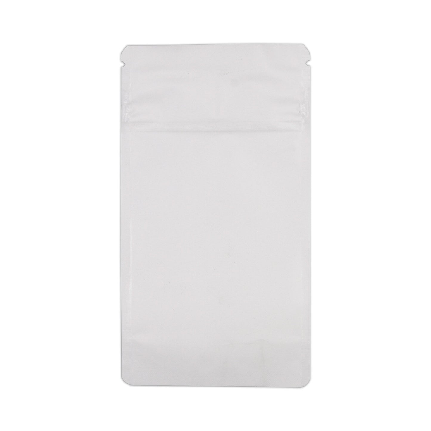 Bag King Child-Resistant Clear Front Green Zipper Bag (1/4th oz) Matte White