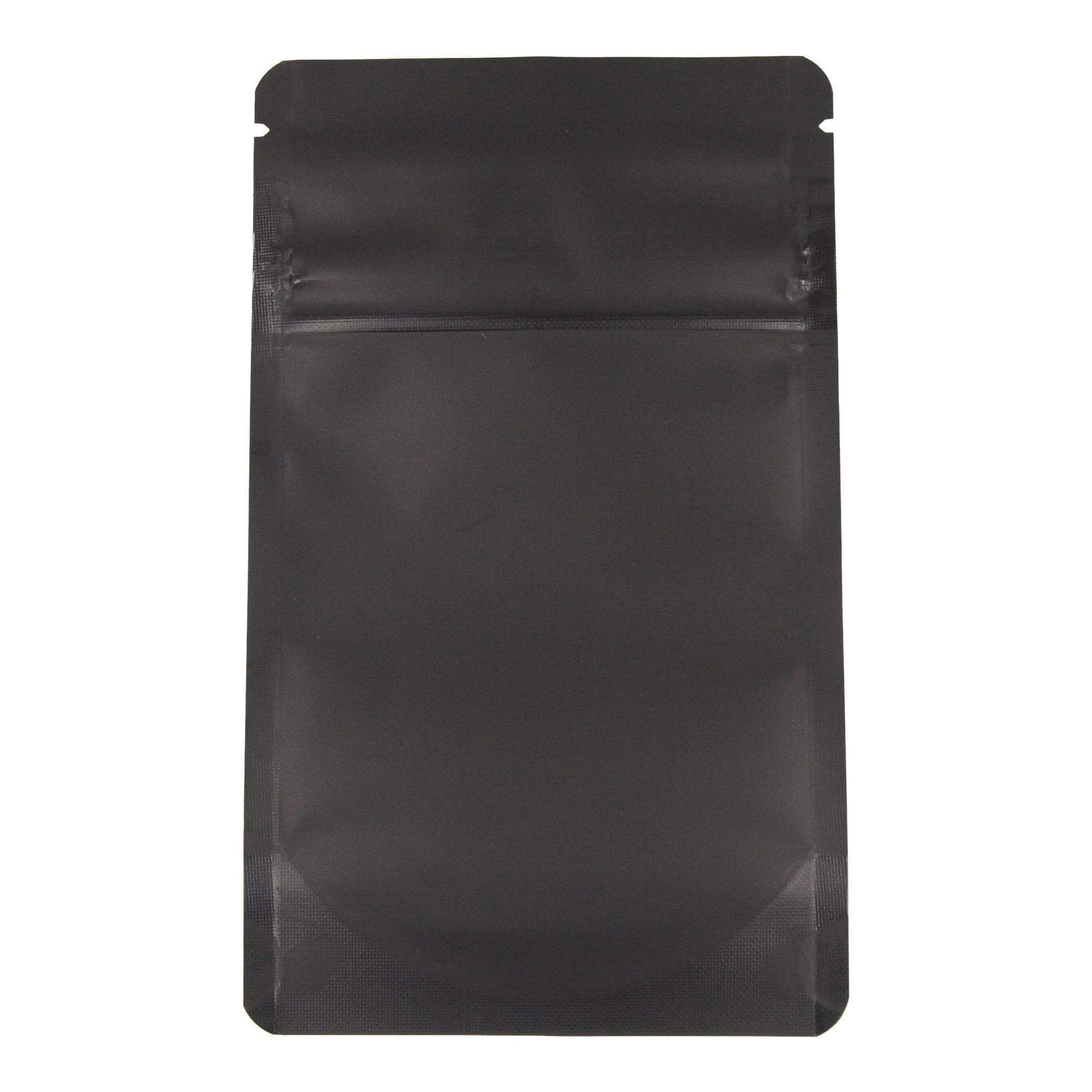 Bag King Child-Resistant Clear Front Green Zipper Bag(1/8th oz) Matte Black