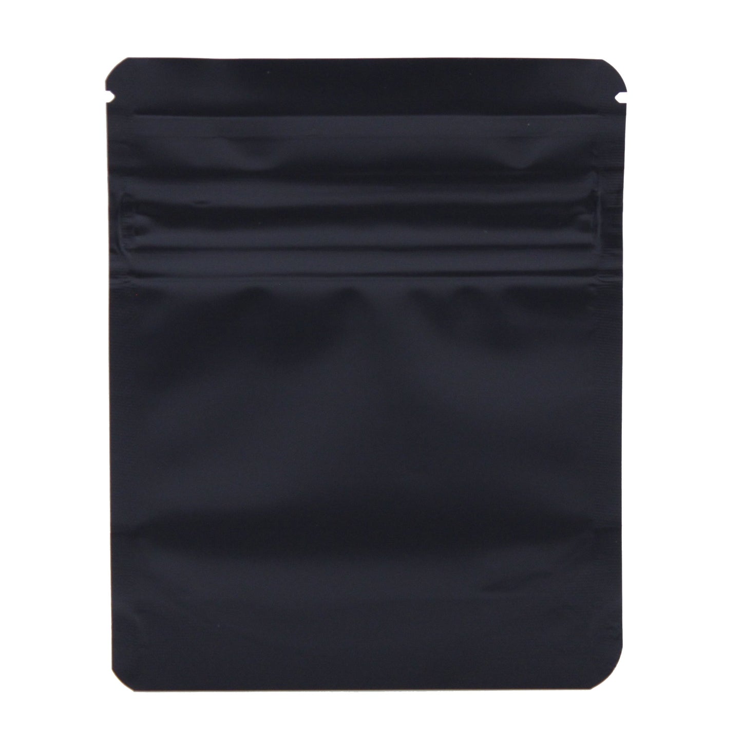 Bag King Child-Resistant Clear Front Wide Mouth Bag (1/8th oz) 3.9" x 4.9" Matte Black