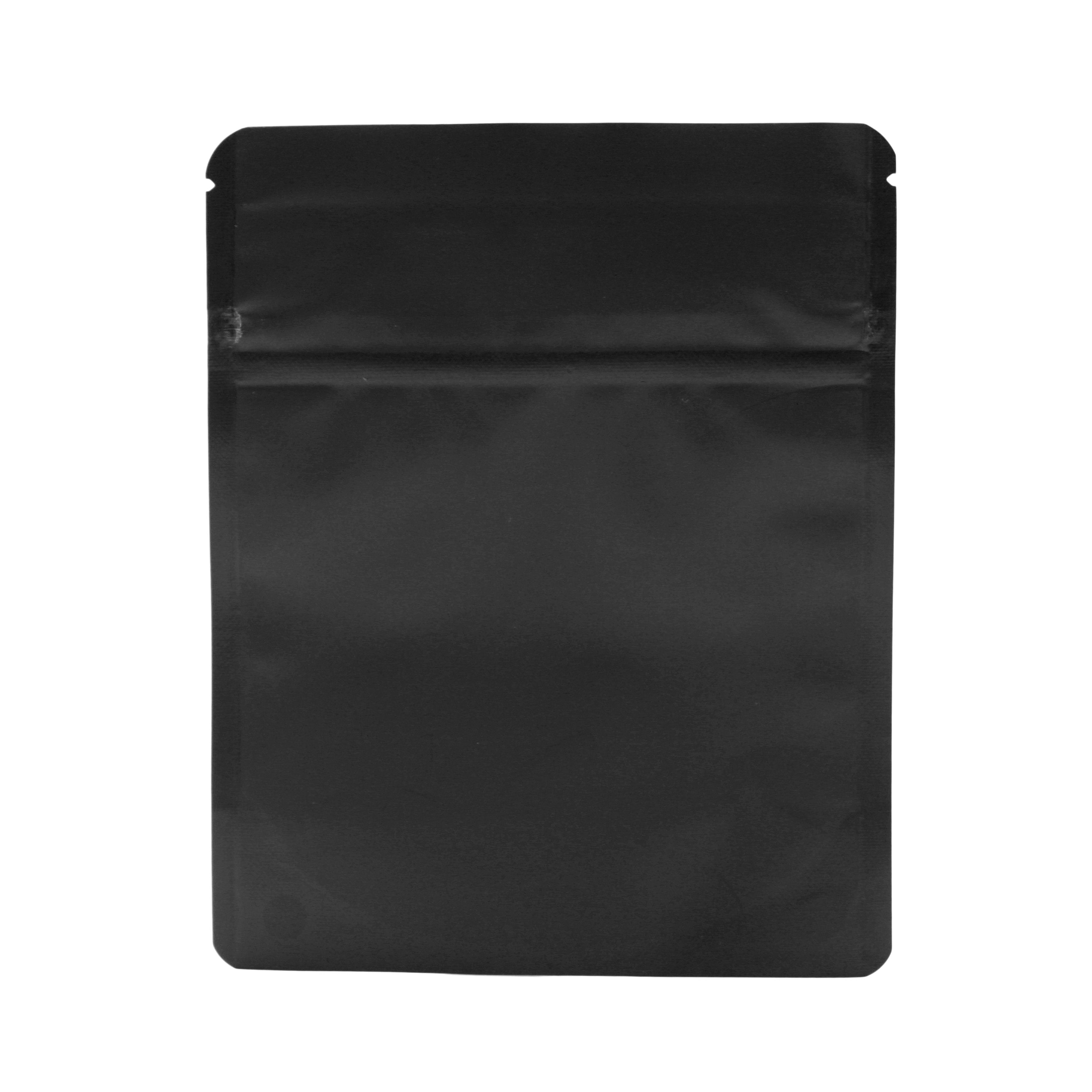 Bag King Child-Resistant Opaque Wide Mouth Bag (1/4th oz) 4.7" x 5.9" Matte Black