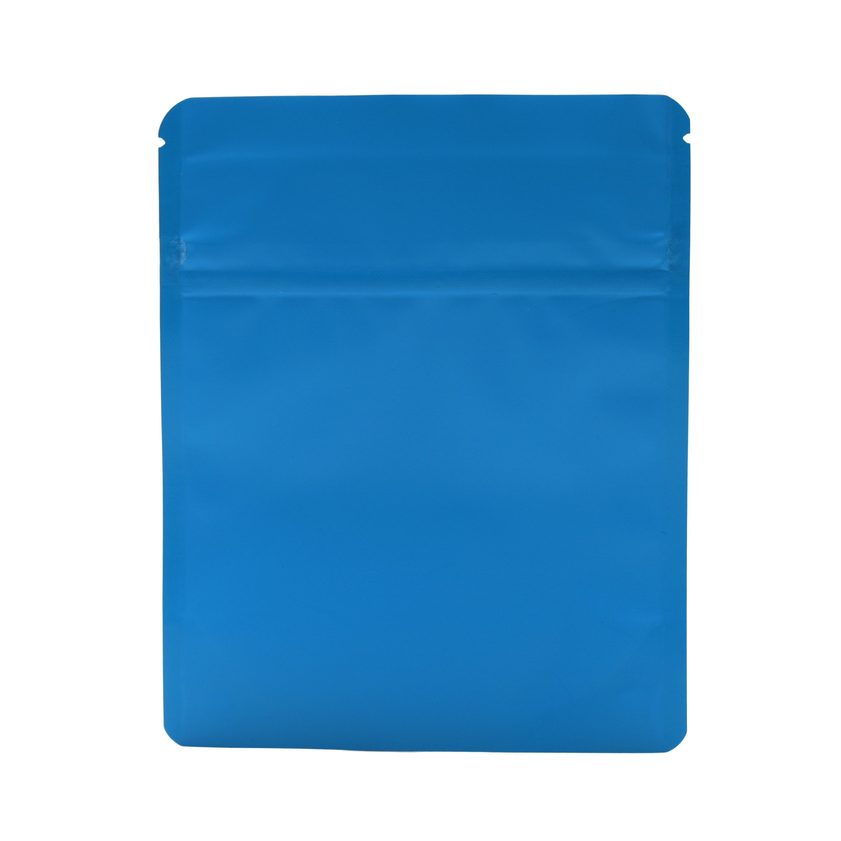 Bag King Child-Resistant Opaque Wide Mouth Bag (1/4th oz) 4.7" x 5.9" Matte Blue