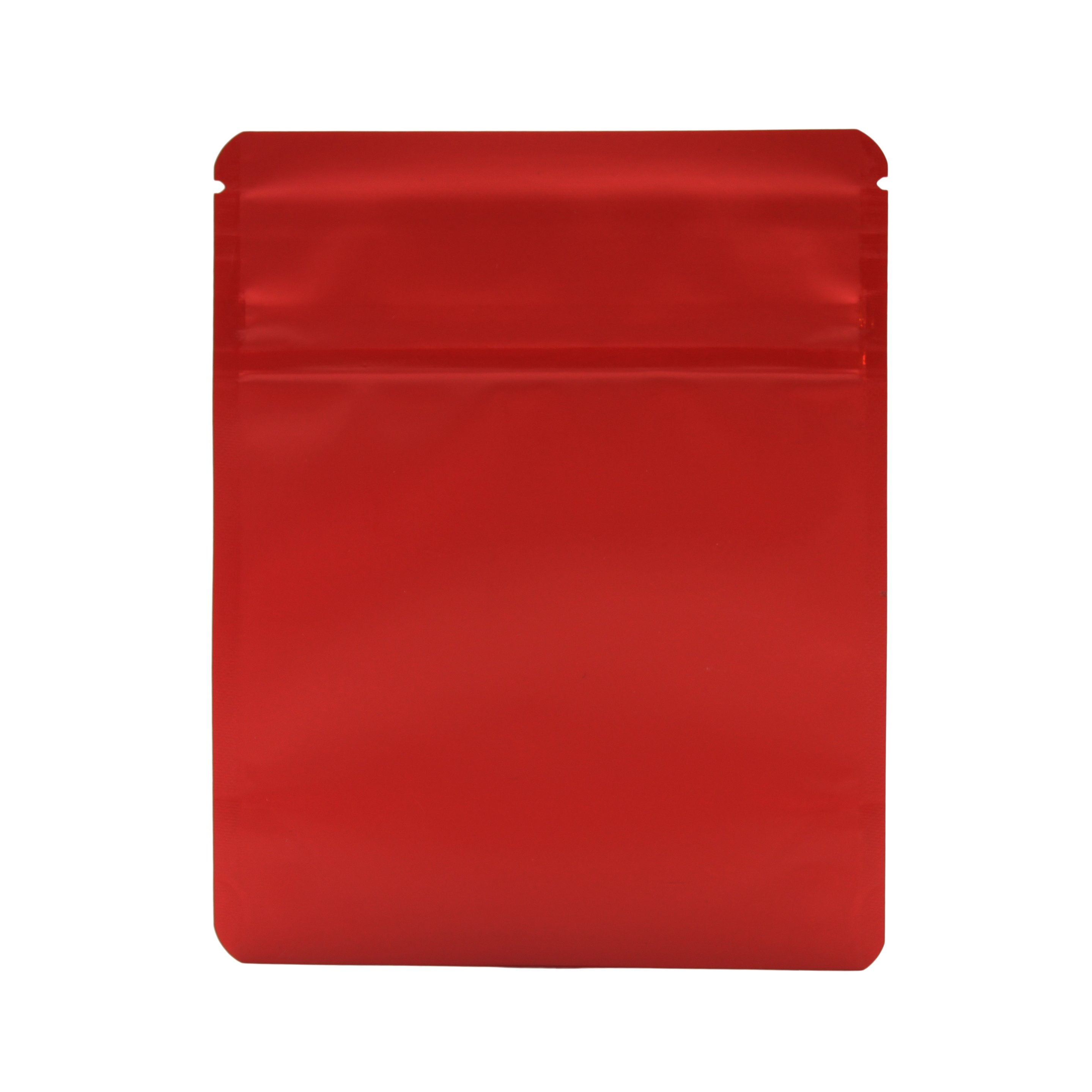 Bag King Child-Resistant Opaque Wide Mouth Bag (1/4th oz) 4.7" x 5.9" Matte Red