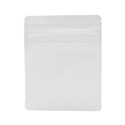 Bag King Child-Resistant Opaque Wide Mouth Bag (1/4th oz) 4.7" x 5.9" Matte White