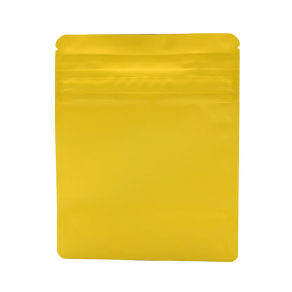 Bag King Child-Resistant Opaque Wide Mouth Bag (1/4th oz) 4.7" x 5.9" Matte Yellow