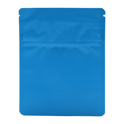 Bag King Child-Resistant Opaque Wide Mouth Bag (1/8th oz) 3.9" x 4.9" Matte Blue