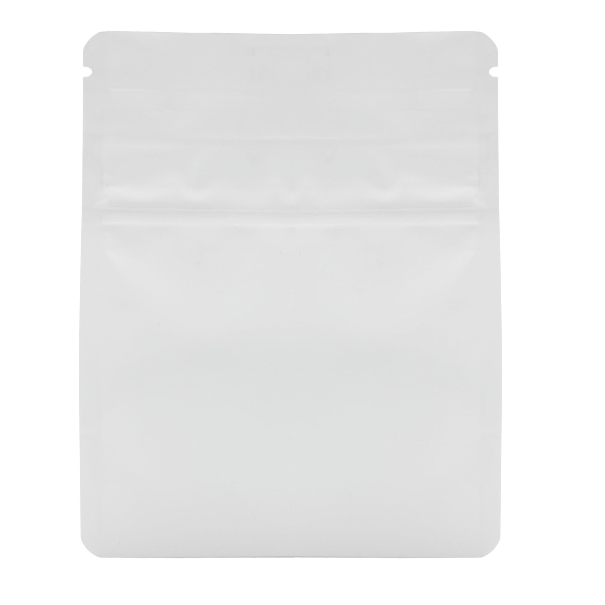 Bag King Child-Resistant Opaque Wide Mouth Bag (1/8th oz) 3.9" x 4.9" Matte White