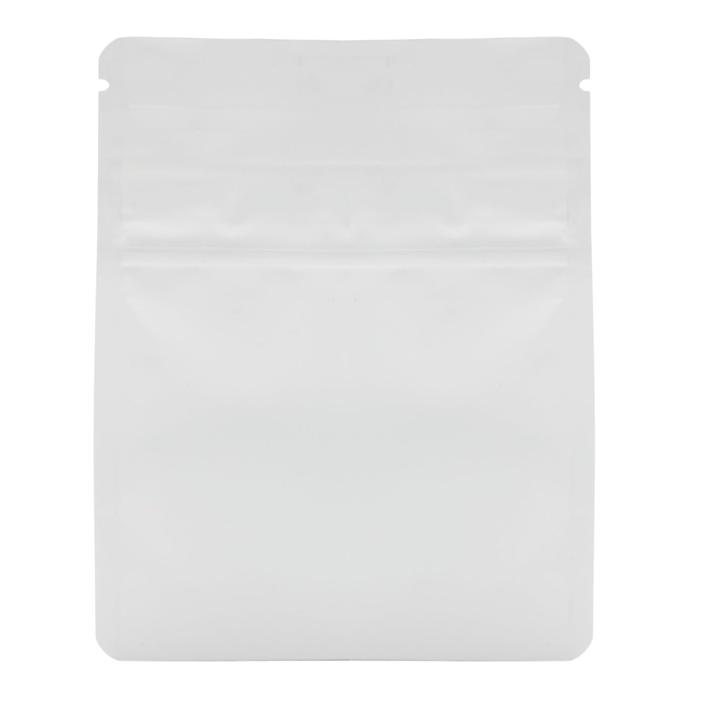 Bag King Child-Resistant Opaque Wide Mouth Bag (1/8th oz) 3.9" x 4.9" Matte White