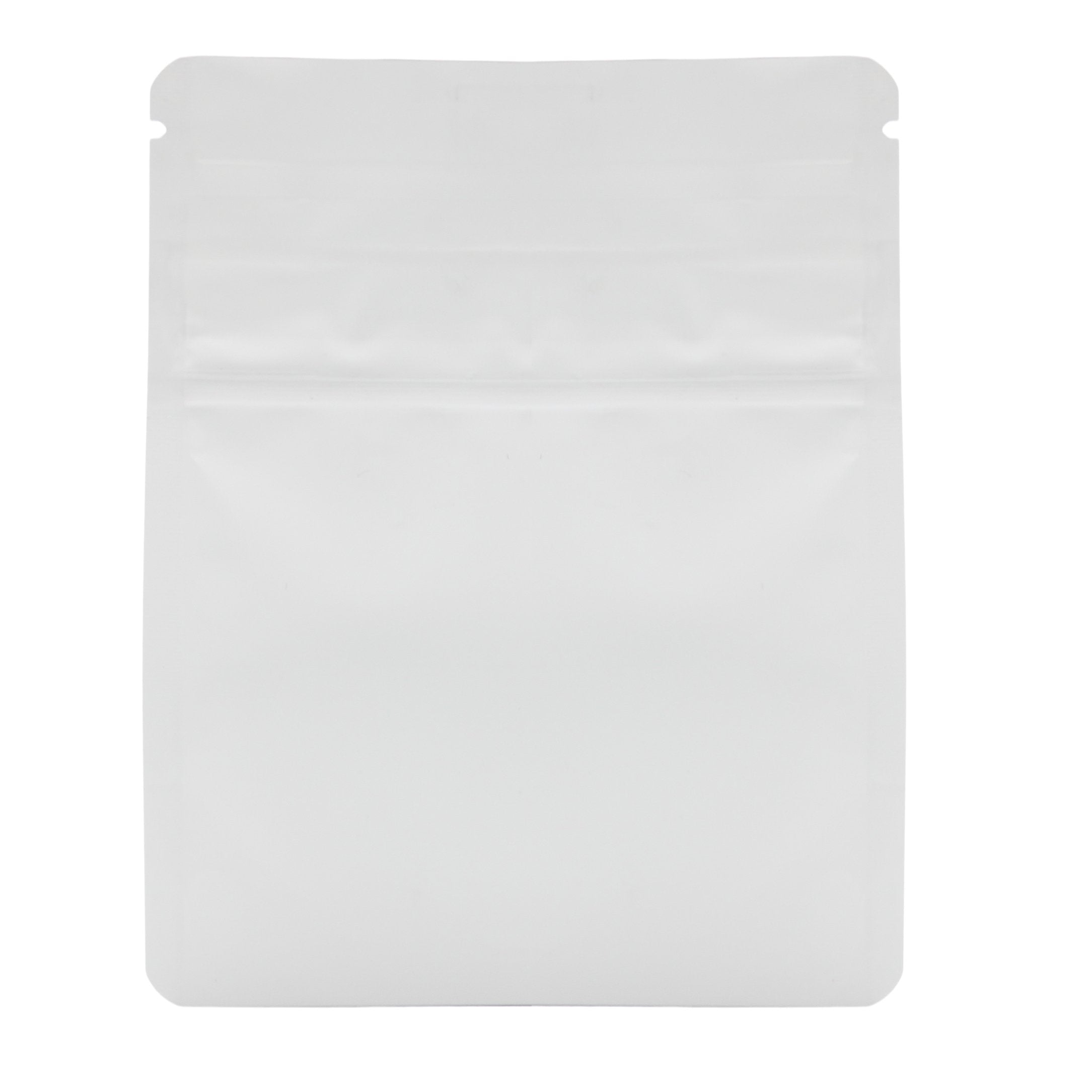 Bag King Child-Resistant Opaque Wide Mouth Bag (1/8th oz) 3.9" x 4.9" Matte White