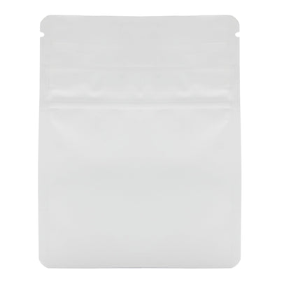 Bag King Child-Resistant Opaque Wide Mouth Bag (1/8th oz) 3.9" x 4.9" Matte White